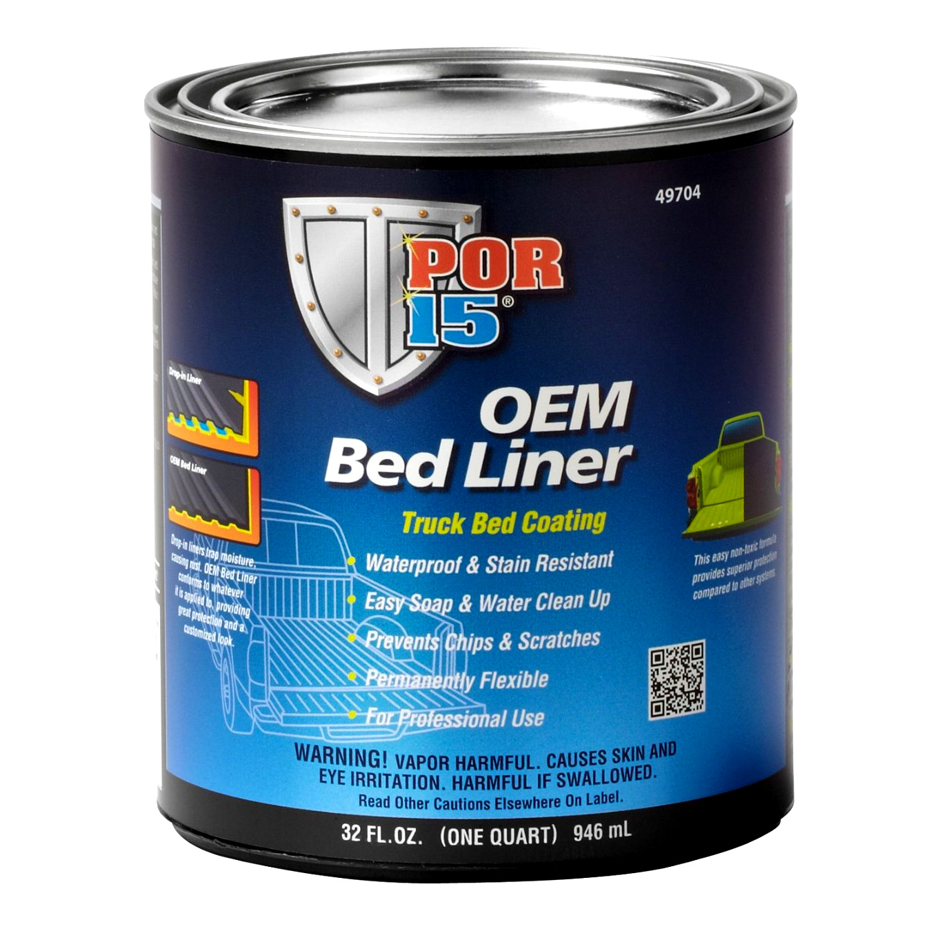 POR 15 OEM Bedliner Kit - Black (Quart) - Touch Up Zone